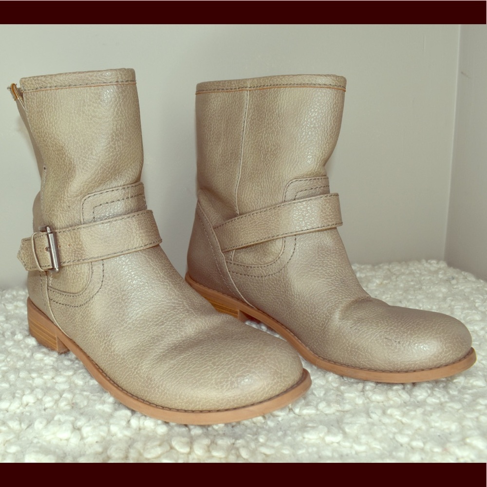 Tan Fashion Combat Boots